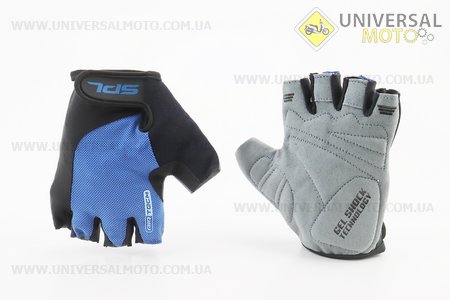 Перчатки без пальців M з гелевими вставками під долоню, чорно-сині SBG-1457. SPELLI (Велоекіпировка / UM4080-V86)