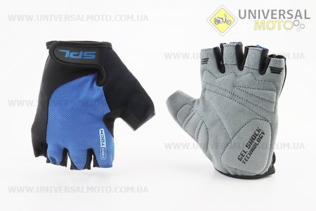 Перчатки без пальців L з гелевими вставками під долоню, чорно-сині SBG-1457. SPELLI (Велоекіпировка / UM4080-V89)