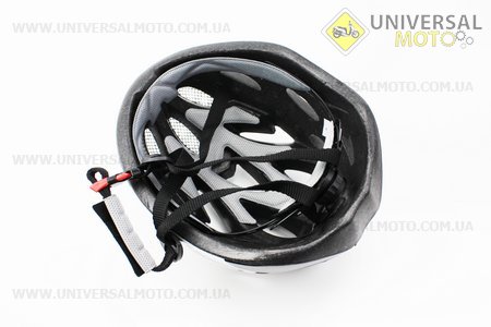 Шолом велосипедний M (54-57 см) знімний козирок, 18 вент. отворів, системи регулювання за розміром Divider та Run System SRS, чорно-біло-синій AV-01. AVANTI (Велоекіпировка / UM4081-V05)