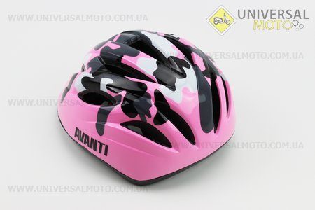 Шолом велосипедний дитячий, 12 вент. отвори, системи регулювання за габаритом Divider і Run System SRS, "КАМУФЛЯЖ" AV-021. AVANTI (Велоекіпировка / UM4081-V20)