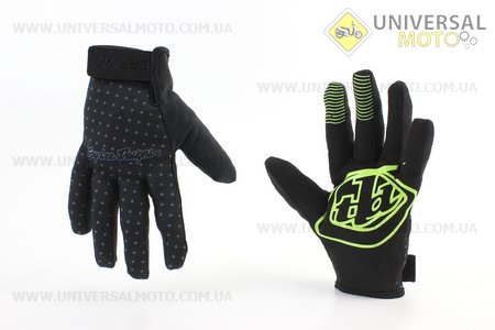 Рукавички XL чорно-сірі, з силіконовими вставками, НЕ оригінал. Troy Lee Designs (Мотоекіпировка / UM4081-V28)