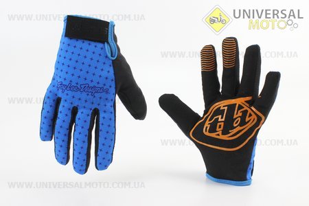 Рукавички XL синьо-чорні, з силіконовими вставками, НЕ оригінал. Troy Lee Designs (Мотоекіпировка / UM4081-V34)