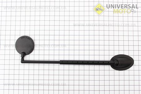 Дзеркало кругле, регульоване, телескопічне, кріплення на липучці до шолома велосипеда, чорне SBM-2270. SPELLI (Велоаксесуари / UM4091-V55)