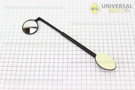 Дзеркало кругле, регульоване, телескопічне, кріплення на липучці до шолома велосипеда, чорне SBM-2270. SPELLI (Велоаксесуари / UM4091-V55)