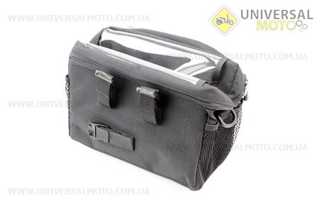 Сумка на руль, с водонепроницаемым отделением для карты, крепл. на липучке, черная SHB-4246. SPELLI (Велоаксессуары / UM4091-V94)