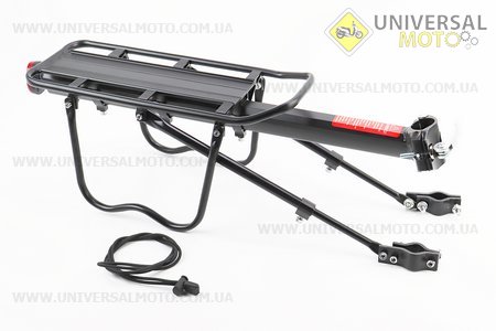 Багажник 24-29" алюміній, регульоване кріплення за трубу сидіння, під Disk-brake, чорний HS-022. Китай (Велоаксесуари / UM4092-V66)