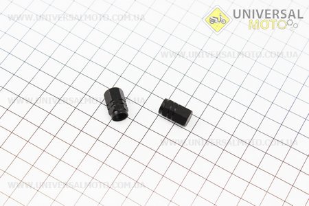 Ковпачок ніпелю "ШЕСТИГРАННИК", алюмінієвий, чорний 2 штуки. Китай (Різне / UM4094-V07)