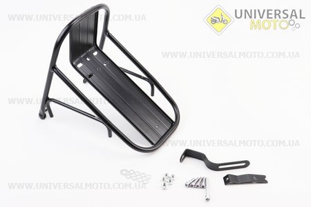 Багажник 24 - 26 "передній, алюміній, суцільнозварний, чорний HS-028. Китай (Велоаксесуари / UM4095-V84)