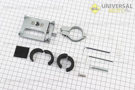 Тримач телефону на кермо алюмінієвий, ширина 50-100мм регульована, сірий G-85. GUB (Різне / UM4095-V99)