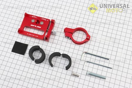 Тримач телефону на кермо, 50-100мм регульований, алюміній, червоний G-85. GUB (Аксесуари / UM4096-V00)