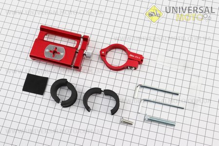 Тримач телефону на кермо, 50-100мм регульований, алюміній, червоний G-85. GUB (Аксесуари / UM4096-V00)