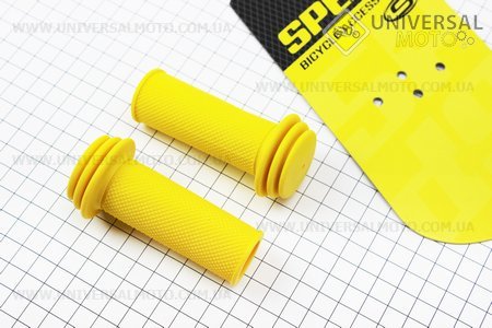 Рукоятки керма 85мм на дитячий велосипед комплект, жовті SBG-688. SPELLI (Велозапчастини / UM4111-V10)