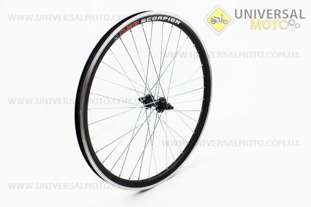 Колесо 24 "переднє МТВ" крапля "обід алюмінієвий, втулка 14Gх36Н в зборі, кріплення гайка "SCORPION". Китай (Велоколеса / UM4112-V51)
