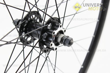 Колесо 27,5 "переднє обід і втулка алюмінієві 14Gx36H в зборі, під дискове гальмо, кріплення Гайка" GRAVITY ". Китай (Велоколеса / UM4115-V18)