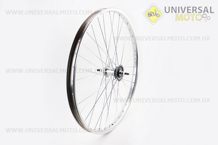 Колесо 26 "заднє, втулка" Україна-черв'як "14Gх36Н в зборі. Китай (Велоколеса / UM4115-V22)