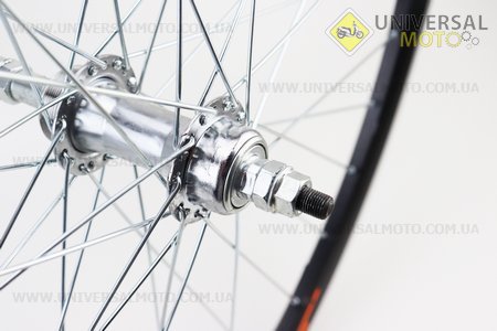 Колесо 28 "заднє обід алюмінієвий, втулка 14Gх36Н в зборі, під вільнобіг, кріплення гайка "GUAN JIN". Китай (Велоколеса / UM4116-V17)