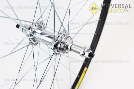 Колесо 28 "заднє обід алюмінієвий, втулка 14Gх36Н в зборі, під вільнобіг, кріплення гайка "CZL". Китай (Велоколеса / UM4116-V27)