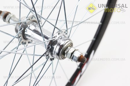 Колесо 24 "заднє МТВ" крапля "обід алюмінієвий, втулка 14Gх36Н в зборі, під вільнобіг, кріплення гайка "RACE 24". Китай (Велоколеса / UM4116-V43)