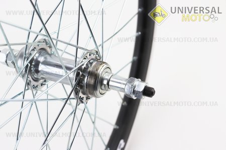 Колесо 20 "заднє МТВ" крапля "обід алюмінієвий, втулка 14Gх36Н в зборі, під вільнобіг, кріплення гайка "ТRAVELLER". Китай (Велоколеса / UM4116-V50)