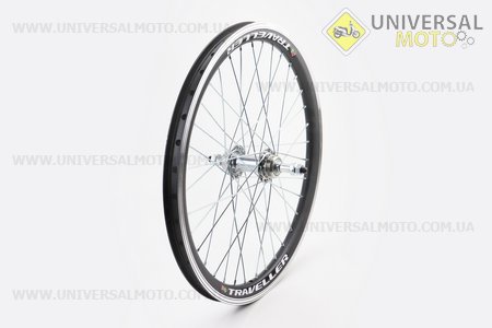 Колесо 20 "заднє МТВ" крапля "обід алюмінієвий, втулка 14Gх36Н в зборі, під вільнобіг, кріплення гайка "ТRAVELLER". Китай (Велоколеса / UM4116-V50)