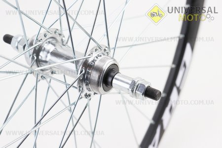 Колесо 24 "заднє МТВ" крапля "обід алюмінієвий, втулка 14Gх36Н в зборі, під вільнобіг, кріплення гайка "GRAVITY". Китай (Велоколеса / UM4116-V52)