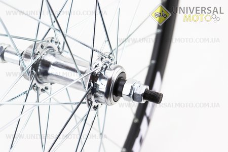 Колесо 24 "заднє МТВ" крапля "обід алюмінієвий, втулка 14Gх36Н в зборі, під вільнобіг, кріплення гайка "GRAVITY". Китай (Велоколеса / UM4116-V52)