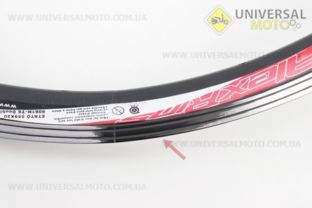 УЦІНКА вело Обод 28" (622 Х 20) "крапля" подвійне алюмінієве 14Gх36Н, під V-brake гальмо, чорне "Alex Rims" (дефект на доріжці під V-brake, див. фото). Китай (Велоколеса / UM4117-V02)