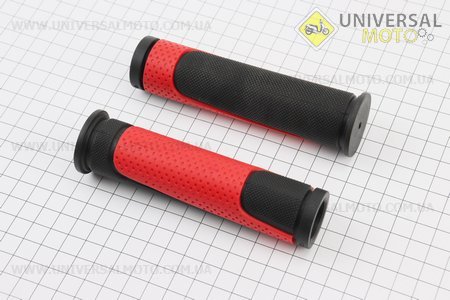 Ручки керма 125мм, чорно-червоні SBG-6708L. SPELLI (Велозапчастини / UM4118-V65)