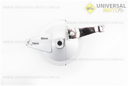 Панель гальмівна задня з колодками. Китай (Запчастини на скутер Viper Sport 50 / UM5011-V36)