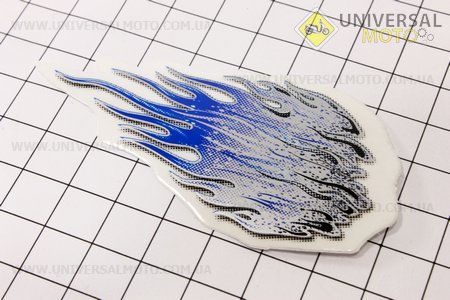 Наклейка "Пламя синее" малая