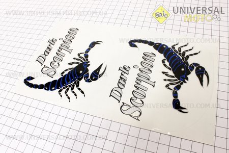 Наклейка "Dark Scorpion" синяя