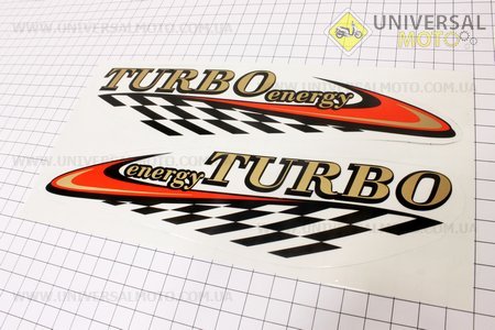 Наклейка "Turbo Energy" красная