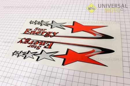 Наклейка "Star Energy" красная