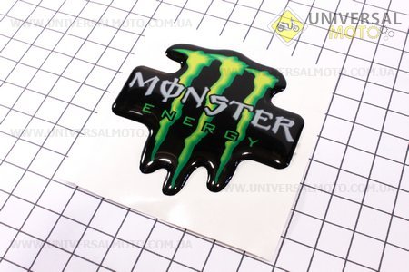 Наклейка рельефная "Monster energy" каплей