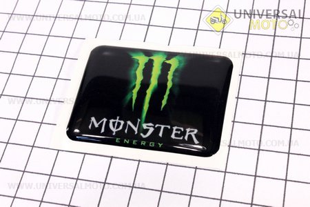 Наклейка рельефная "Monster energy" квадратная