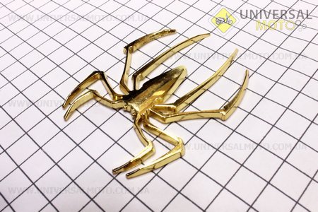Наклейка 3D "ПАУК ЗОЛОТОЙ"