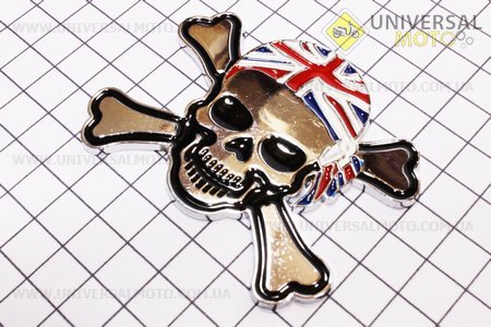 Наклейка 3D "ПИРАТ" красная