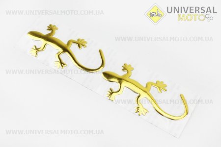 Наклейка шильдык "Ящерица" 2шт 10х5, 4734