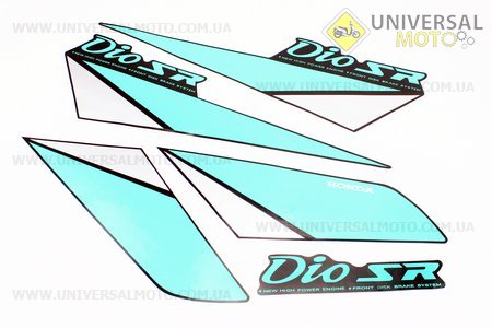 Наклейки на планшеті "DIO" зелені набір 5шт 14х40, 1165В. Китай (Поліграфія / UM5022-V29)