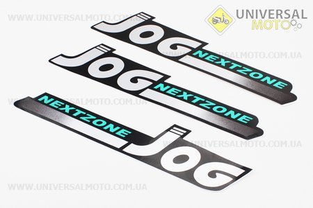 Наклейки на планшете "JOG" зеленые 3шт 25х5, 0623