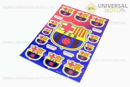 Наклейки на планшете "FC Barcelona" набор 17шт 33х22,5, 5741А