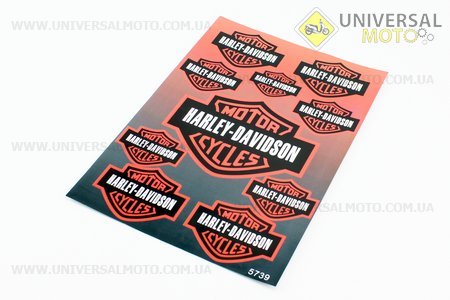 Наклейки на планшете "Harley Davidson" набор 10 штук 30х20, 5739. Китай (Полиграфия / UM5022-V53)
