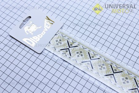 Наклейка "ВЫШИВАНКА" лентой 4x100см, узор "ромб" серый, 8 штук . UA (Полиграфия / UM5022-V80)