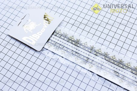 Наклейка "ВЫШИВАНКА" лентой 4x100см, узор "линии" серый, 8 штук . UA (Полиграфия / UM5022-V83)