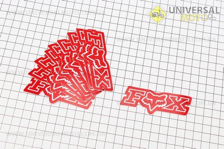 Наклейка "FOX" 10 штук 30х8,5. Китай (Наклейка / UM5023-V40)