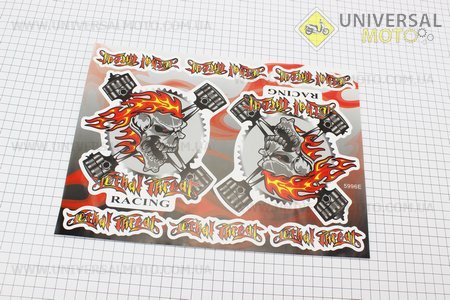 Наклейки на планшете "RACING" набор 8 штук 32х23, 5996E. Китай (Наклейка / UM5023-V50)