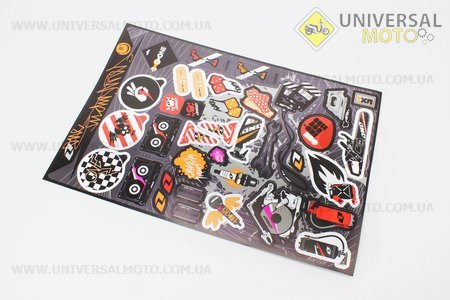 Наклейки на планшете "ХЛАМ" набор 38 штук 45,5х31. Китай (Наклейка / UM5023-V55)