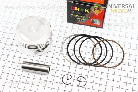 Поршневий комплект (поршень, кільця, палець) 125см.куб. 54мм +0,50 (палець 15мм). DHOK (Запчастини на мотоцикл Yamaha YBR125 / UM5060-V98)