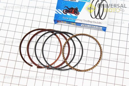 Кільця поршневі 54мм +0,25. DHOK (Запчастини на мотоцикл Yamaha YBR125 / UM5061-V08)