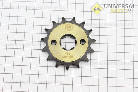 Зірка передня 428H-15T - Yamaha YBR125 "гартована". SFR (Запчастини на мотоцикл Yamaha YBR125 / UM5061-V24)